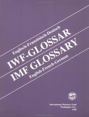Cover of Imf Glossary by Unknown