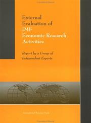 Front cover of External evaluation of IMF economic research activities by Frederic S. Mishkin
