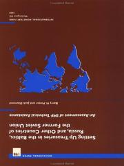 Front cover of Setting up treasuries in the Baltics, Russia, and other countries of the former Soviet Union by Barry H. Potter