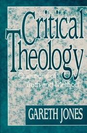 Front cover of Critical theology by Jones, Gareth.