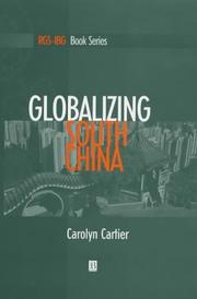 Front cover of Globalizing South China (Institute of British Geographers Special Publications) by Carolyn L. Cartier