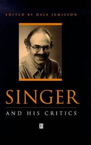 Front cover of Singer and his critics by Dale Jamieson