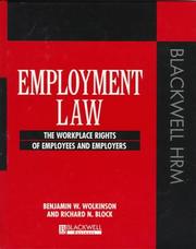 Front cover of Employment law by Benjamin W. Wolkinson