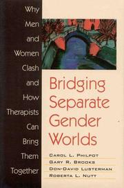 Cover of Bridging separate gender worlds by Gary R. Brooks