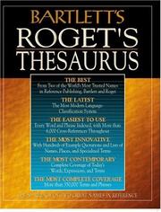 Front cover of Bartlett's Roget's thesaurus by Little, Brown and Company