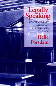 Cover of Legally Speaking by Helle Porsdam