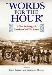 Front cover of "Words for the hour" by Cristanne Miller