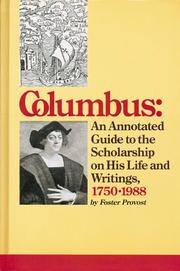 Cover of Columbus by Foster Provost