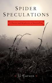 Cover of Spider speculations by Jo Carson