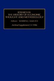 Front cover of Research in the History of Economic Thought and Methodology by Warren J. Samuels