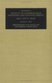 Front cover of Advances in the Study of Entrepreneurship, Innovation, and Economic Growth by Gary Libecap