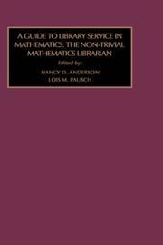 Front cover of A Guide to Library Service in Mathematics by Nancy D. Anderson