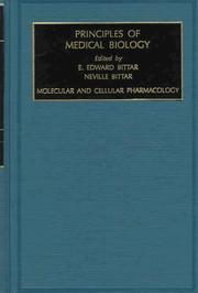 Cover of Molecular and cellular pharmacology by E. Edward Bittar