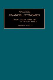 Front cover of ADV FIN ECON V1 (Advances in Financial Economics) by MARR