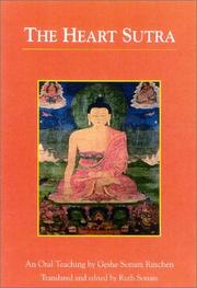 Cover of The Heart sutra by Sonam Rinchen