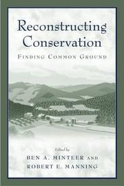 Cover of Reconstructing Conservation by Robert E. Manning