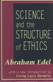 Front cover of Science and the structure of ethics by Abraham Edel