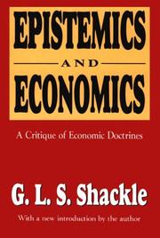 Cover of Epistemics & economics by G. L. S. Shackle