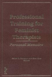 Cover of Professional Training for Feminist Therapists by Esther D. Rothblum