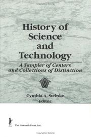 Front cover of History of science and technology by Cynthia A. Steinke