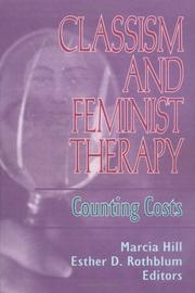 Cover of Classism and feminist therapy by Marcia Hill