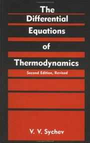 Front cover of Different︠s︡ialʹnye uravnenii︠a︡ termodinamiki by V. V. Sychev
