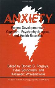 Cover of Anxiety by Tytus Sosnowski