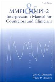 Front cover of MMPI & MMPI-2 by Jane C. Duckworth