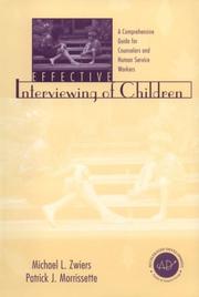 Front cover of Effective interviewing of children by Michael L. Zwiers