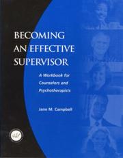 Cover of Becoming an Effective Supervisor by Jane Campbell