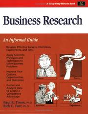Cover of Business research by Rick C. Farr