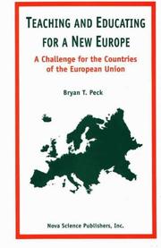 Front cover of Teaching and educating for a new Europe by Bryan T. Peck