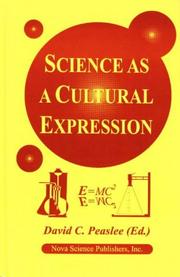 Cover of Science as a cultural expression by David C. Peaslee