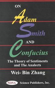 Cover of On Adam Smith and Confucius by Wei-Bin Zhang