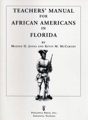 Front cover of Teachers' Manual for African Americans in Florida by Maxine D. Jones