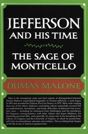 Front cover of The sage of Monticello by Dumas Malone