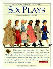 Front cover of Six plays for girls and boys to perform by Valerie Tripp