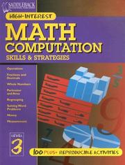 Front cover of Math Computation Skills & Strategies Level 3 (Math Computation Skills & Strategies) by Kent Publishing