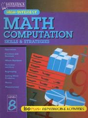Cover of Math Computation Skills & Strategies Level 8 (Math Computation Skills & Strategies) by Kent Publishing