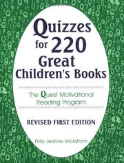 Cover of Quizzes for 220 great children's books by Polly Jeanne Wickstrom