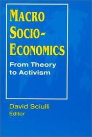 Cover of Macro socio-economics by David Sciulli