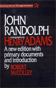 Cover of John Randolph by Henry Adams