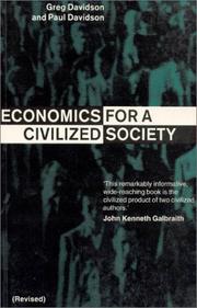 Front cover of Economics for a civilized society by Greg Davidson