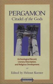 Cover of Pergamon Citadel of the Gods by Helmut Koester