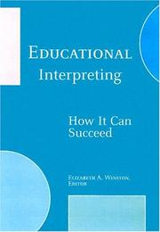 Cover of Educational interpreting by Elizabeth A. Winston