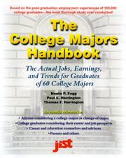 Front cover of The college majors handbook by Neeta Fogg