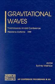 Front cover of Gravitational waves by Edoardo Amaldi Conference on Gravitational Waves (3rd 1999 Pasadena, California)
