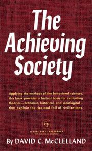 Front cover of The Achieving Society by David C. McClelland