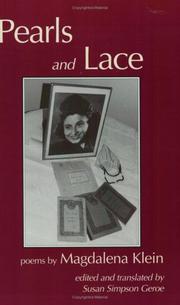 Front cover of Pearls and lace by Magdalena Klein