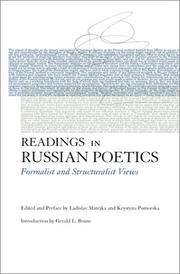 Cover of Readings in Russian poetics by Ladislav Matejka